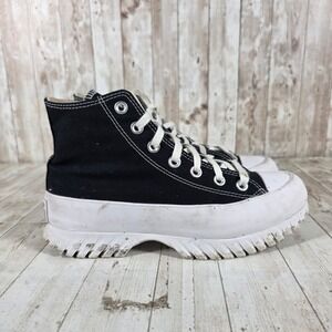 Converse Chuck Taylor All Star Lugged 2.0 High Top Black White Womens 7.5